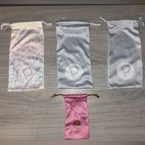 Lot of Loopy Pouch Drawstring Bags - 3 Large and 1 Small